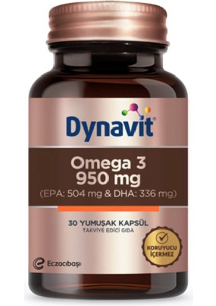 Omega 3 950 Mg Takviye Edici Gıda 30 Yumuşak Kapsül