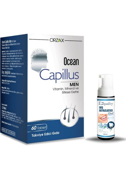 Capillus Men 60 Tablet Hediye Diş Beyazlatıcı Köpük