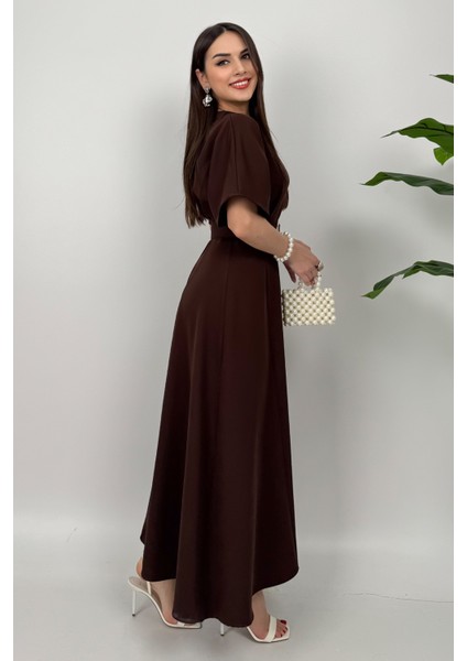 Alora Kadın Kemer Detaylı Şık Kahverengi Elbise – Özel Günler Için Zarafet modelleri