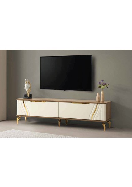 Aby Meşe - Ekru - Gold Hazal Tv Ünitesi fiyatları