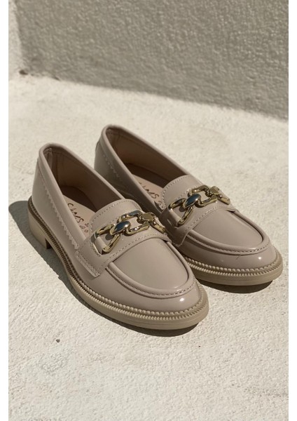 Kasto Rugan Bej Kadın Loafer