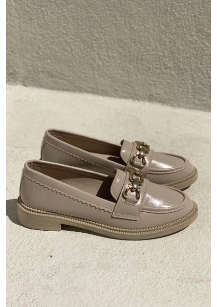 Kasto Rugan Bej Kadın Loafer modelleri