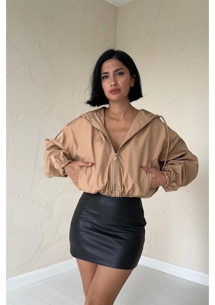 Vizon Kısa Fermuarlı Bomber Ceket