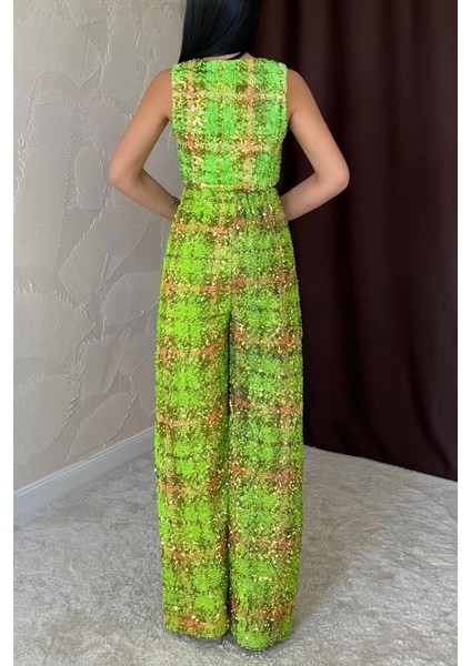 Yeşil Pullu Yelek ve Pantolon Takım fırsatları