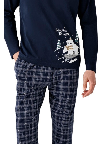 Arnetta Erkek Lacivert Pijama Takım 3444-S modelleri