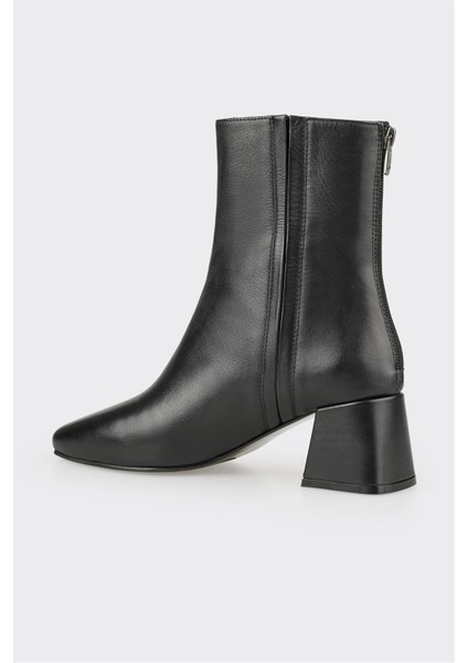 Siyah Deri Kadın Klasik Bot modelleri