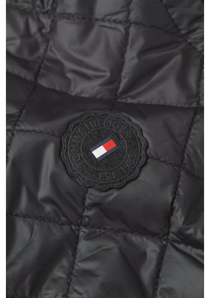 Kadın Slim Fit Kapitone Gömlek Yaka Yelek - Siyah
