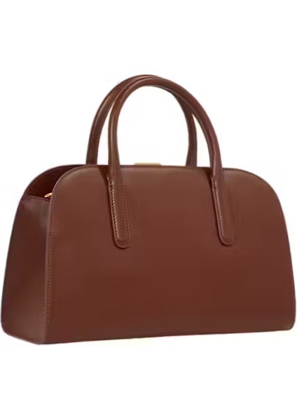 Kadın Yarım Ay Formlu El ve Omuz Çantası - Kahverengi fiyatları