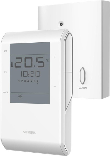 RDE50.1RF/SET Kablosuz Oda Termostatı Haftalık Programlanabilir Beyaz