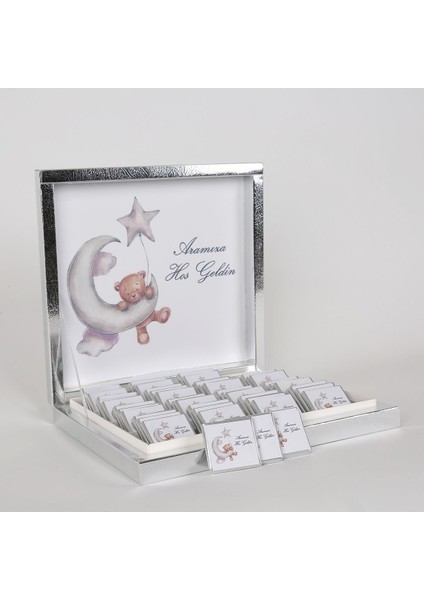 (Elit Çikolata) Isme Özel Ay Tasarım Bebek Çikolatası Doğum,doğum Günü,mevlid Hediyelik Isimli fırsatları