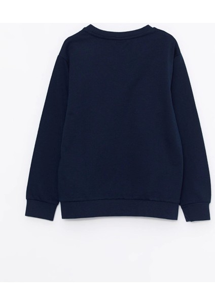 Lcw Kids Lacivert Bisiklet Yaka Baskılı Uzun Kollu Erkek Çocuk Sweatshirt fiyatları