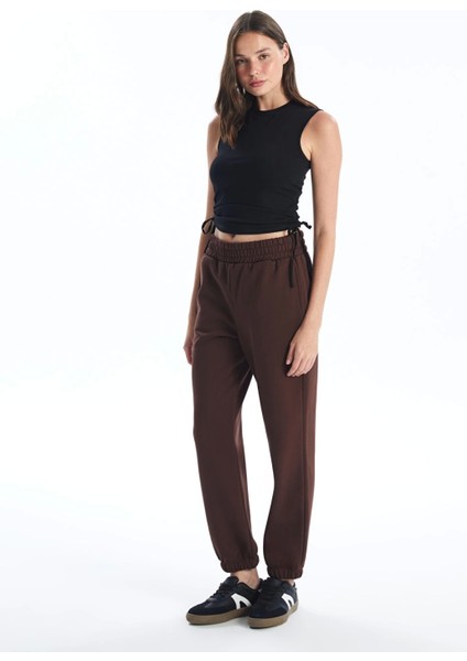 Xsıde Kahverengi Beli Lastikli Kadın Kalın Jogger Eşofman Altı fiyatları