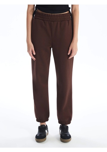 Xsıde Kahverengi Beli Lastikli Kadın Kalın Jogger Eşofman Altı modelleri