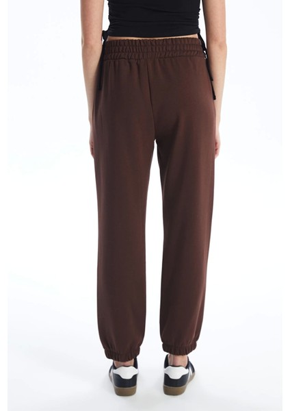 Xsıde Kahverengi Beli Lastikli Kadın Kalın Jogger Eşofman Altı fırsatları