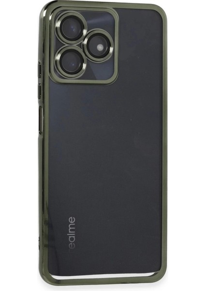 Newface Realme C53 Kılıf Razer Lensli Silikon - Yeşil