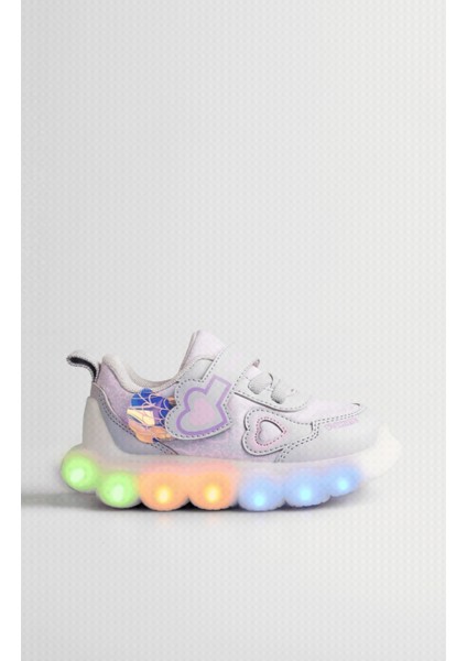 Süse Kız Çocuk Gümüş Işıklı Phylon Ayakkabı