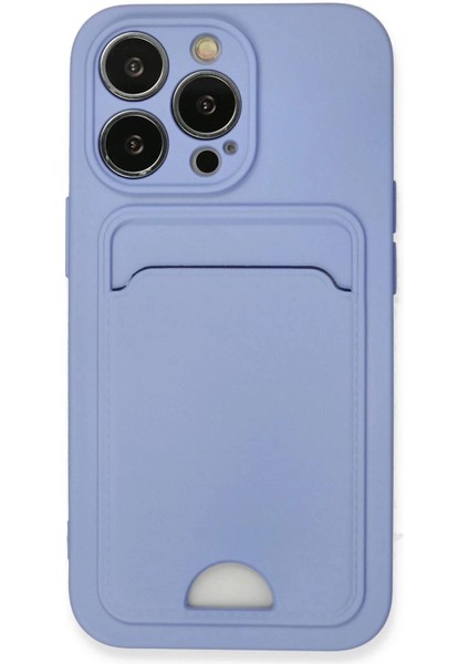 Newface iPhone 13 Pro Kılıf Kelvin Kartvizitli Silikon - Lila