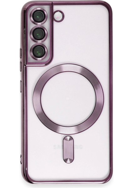 Newface Samsung Galaxy S22 Kılıf Kross Magneticsafe Kapak - Mor