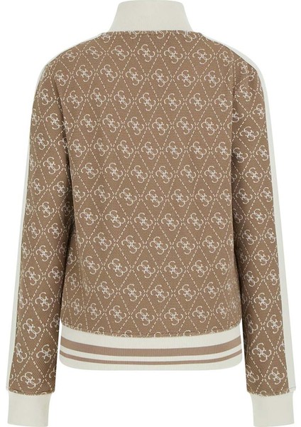 Kadın Rhombus Aktif Sweatshirt - Bej fiyatları