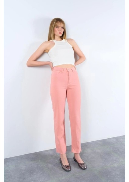 Strong Düz Pantolon - Pudra