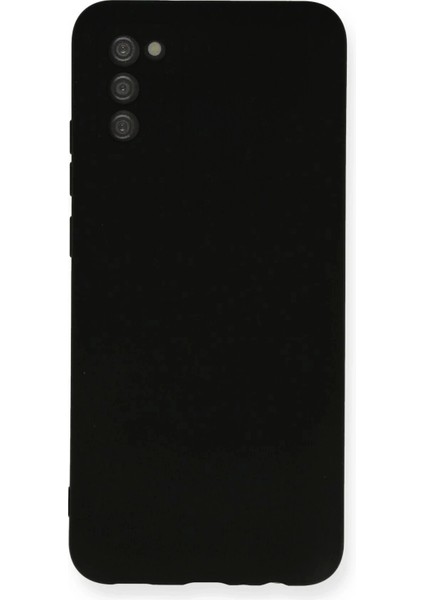 Newface Samsung Galaxy A03S Kılıf Nano Içi Kadife Silikon - Siyah