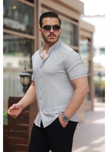 Erkek Hakim Yaka Kısa Kollu Gömlek fiyatları
