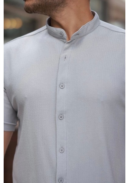 Erkek Hakim Yaka Kısa Kollu Gömlek modelleri