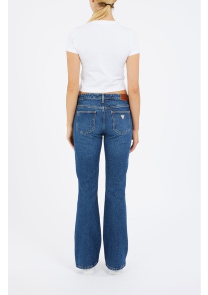 Kadın Ispanyol Paça Regular Fit Jean Pantolon - Mavi fiyatları
