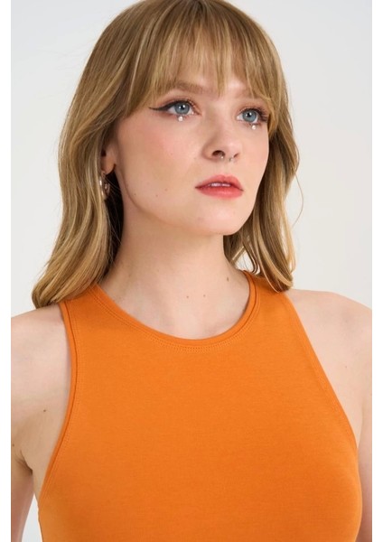 Örme Bisiklet Yaka Atlet - Oranj fırsatları