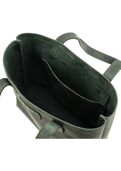 Isme Özel Tote Bag El Omuz Çantası - %100 Rainbow Deri - AC03003 - Haki fırsatları