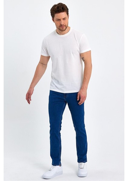 Erkek Slim Fit Likralı Kot Pantolon