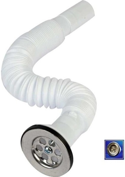 Lavabo Gider Hortumu Körüklü Lavabo Sifonu Gider Borusu 75 cm