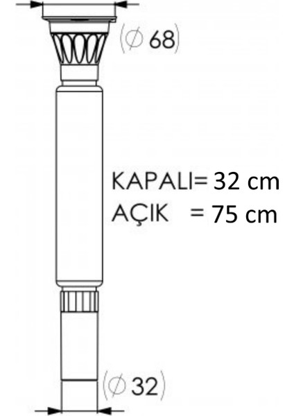 Lavabo Gider Hortumu Körüklü Lavabo Sifonu Gider Borusu 75 cm fırsatları