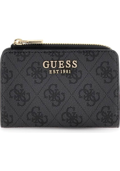 Kadın Access Logolu Fermuarlı Cüzdan - Antrasit