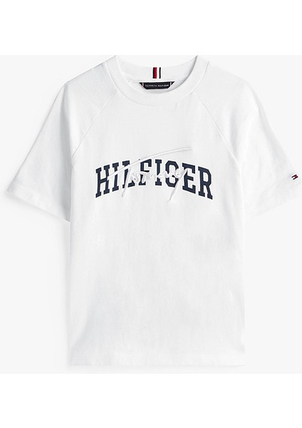 Erkek Çocuk Reglan Kollu Grafik Baskılı T-Shirt - Beyaz indirimleri