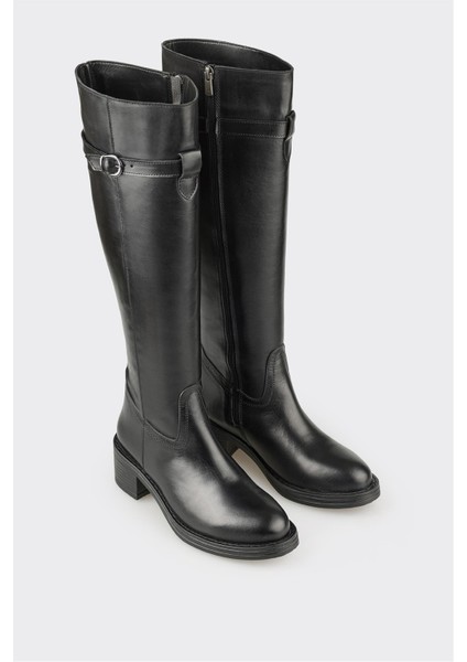 Siyah Deri Kadın Çizme fiyatları