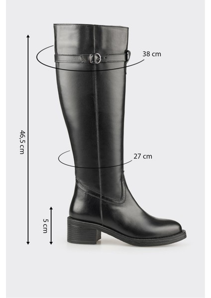 Siyah Deri Kadın Çizme indirimleri