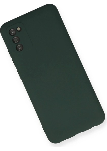 Newface Samsung Galaxy A03S Kılıf Nano Içi Kadife Silikon - Koyu Yeşil fiyatları