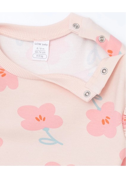 Lcw Baby Pembe Bisiklet Yaka Kız Çocuk Sweatshirt ve Tayt fırsatları