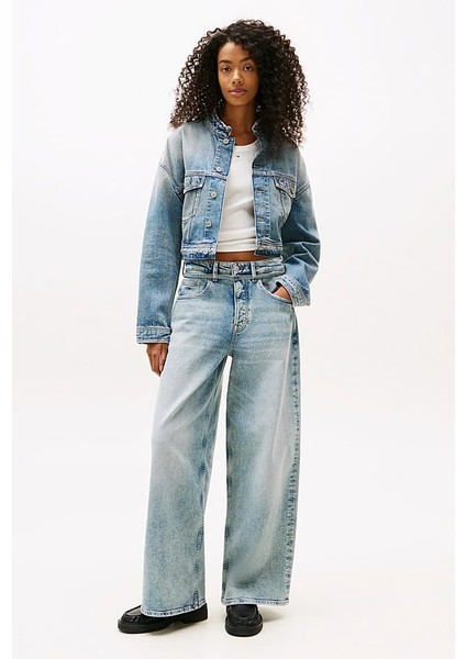 Kadın Charlie Normal Bel Geniş Paça Jean Pantolon - Açık Mavi fiyatları