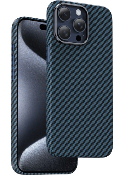 iPhone 15 Pro Max Manyetik Şarj Uyumlu Kevlar Kılıf