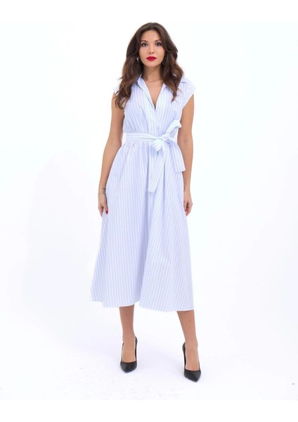 7127 Elbise-Atlanta Çizgili