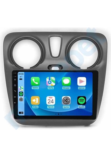Dacia Lodgy Dokker 2012-2022 8 GB Ram 128 GB Hafıza QLED 9 Inç Android Auto ve Carplay Multimedya Sistemi