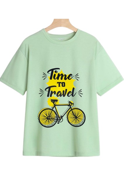 Bisiklet Baskılı T-Shirt