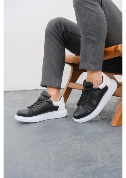 Erkek Sneaker Ayakkabı Siyah/beyaz MN256 indirimleri