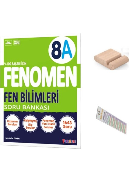 8.sınıf 8 A Fen Soru Bankası 2025-2026 +Çözüm Ayracı+Telefon Tutucu