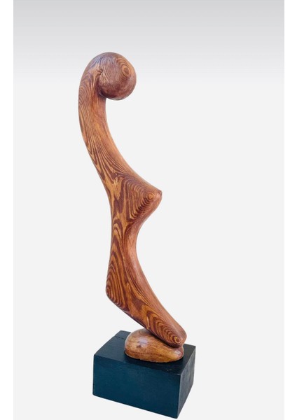 Soyut Model Heykel Ahşap El Oyması Sanatsal Dekoratif Biblo fırsatları