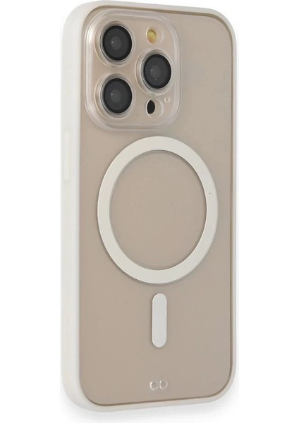 Newface iPhone 13 Pro Kılıf Grand Magneticsafe Kapak - Beyaz