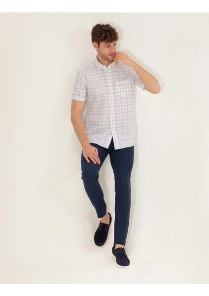 Erkek Regular Fit Kısa Kollu Gömlek-Açık Mavi fiyatları