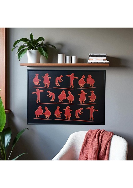 Dekoratif Soyut Tablo 70 x 100 cm CAN003 - Ev - Otel - Ofis - Hastahane - Kafe - Restourant Dekorasyonu